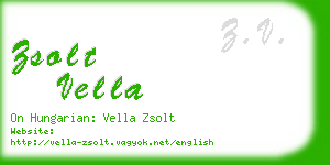 zsolt vella business card